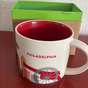 Starbucks Philadelphia Red and White Mug
